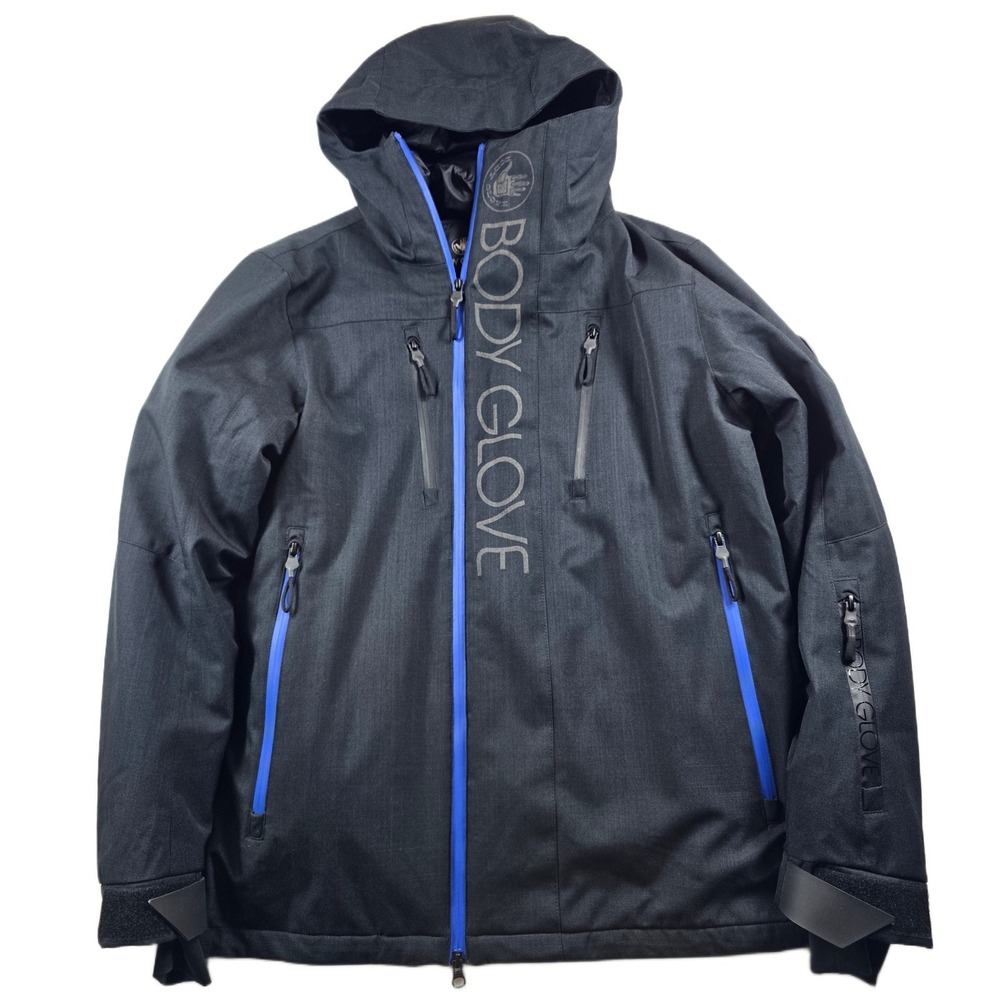 Body Glove 3 in 1 Jacket Mens Large Black Blue Systems Puffer Primaloft Ski Snow